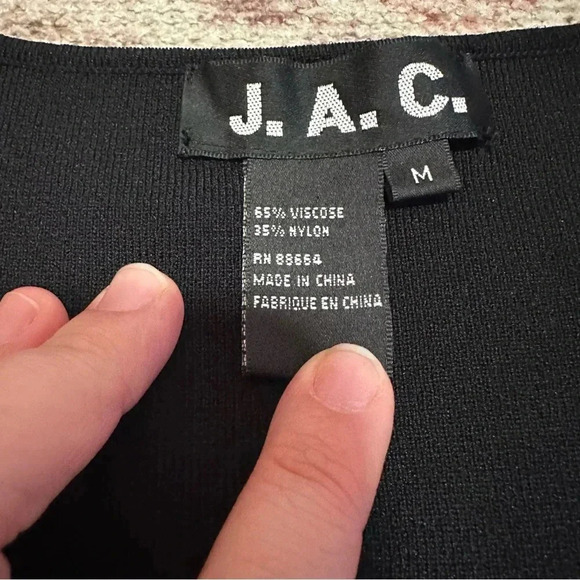 Y2K J.A.C. beaded collared black tank top size medium - Picture 5 of 10